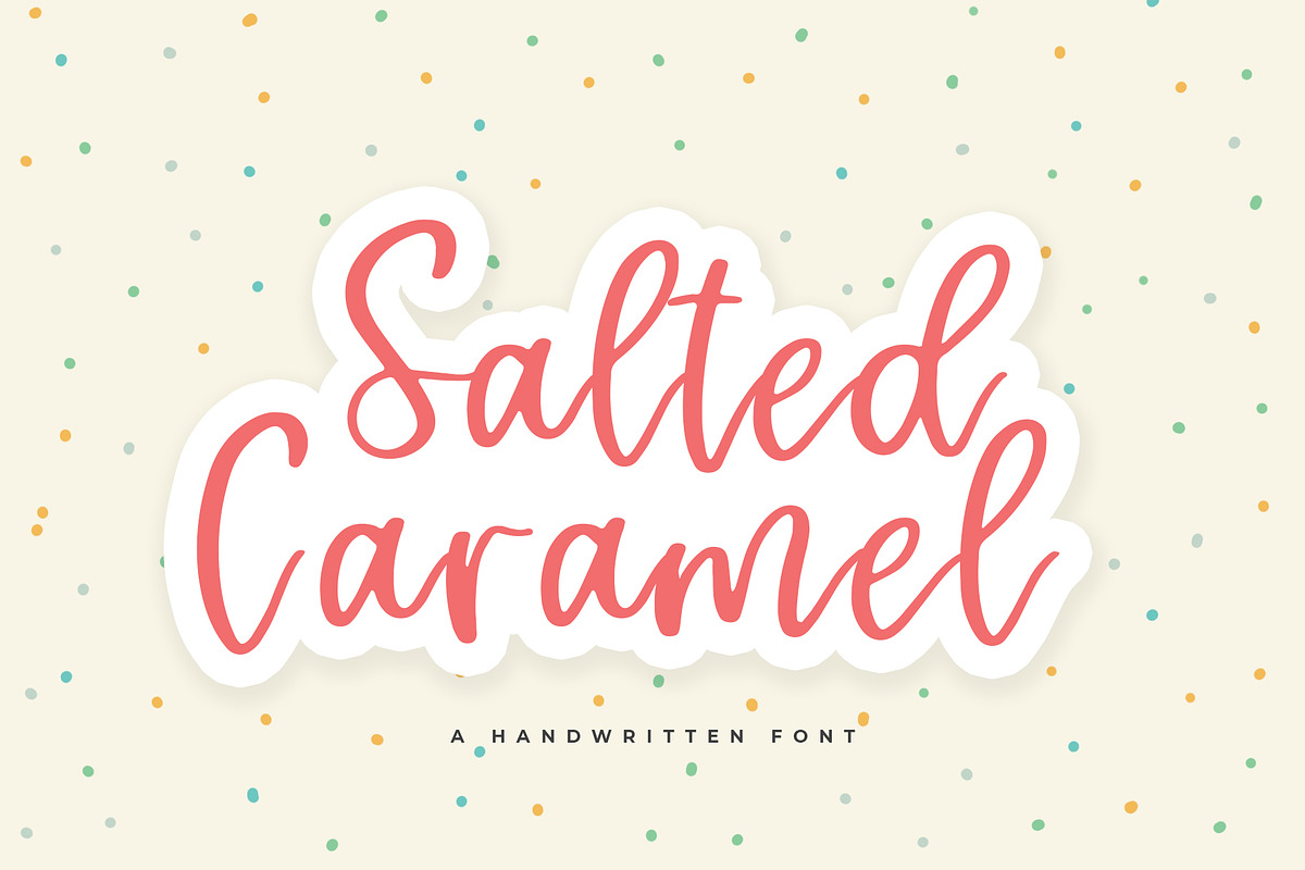 Salted Caramel, a Script Font by Paul Hewitt (Photo 1 of 7)