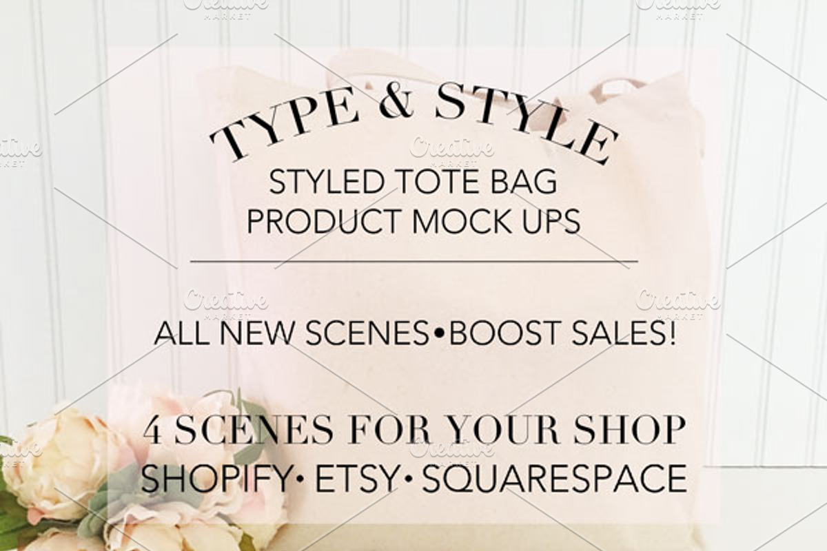 Tote Bag Styled Stock Photo Bundle, a Product Mockup by Type & Style (Photo 1 of 4)