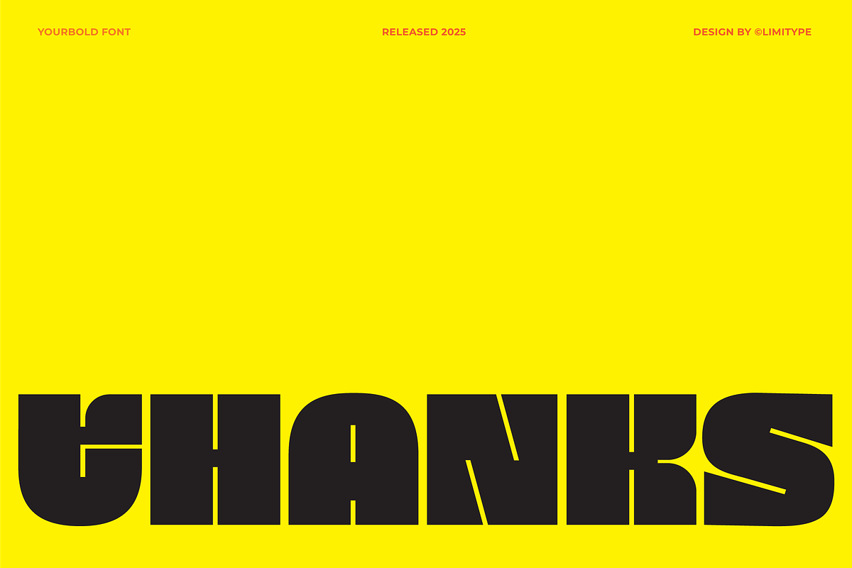 Yourbold - Bold Font, a Font by limitype (Photo 12 of 12)