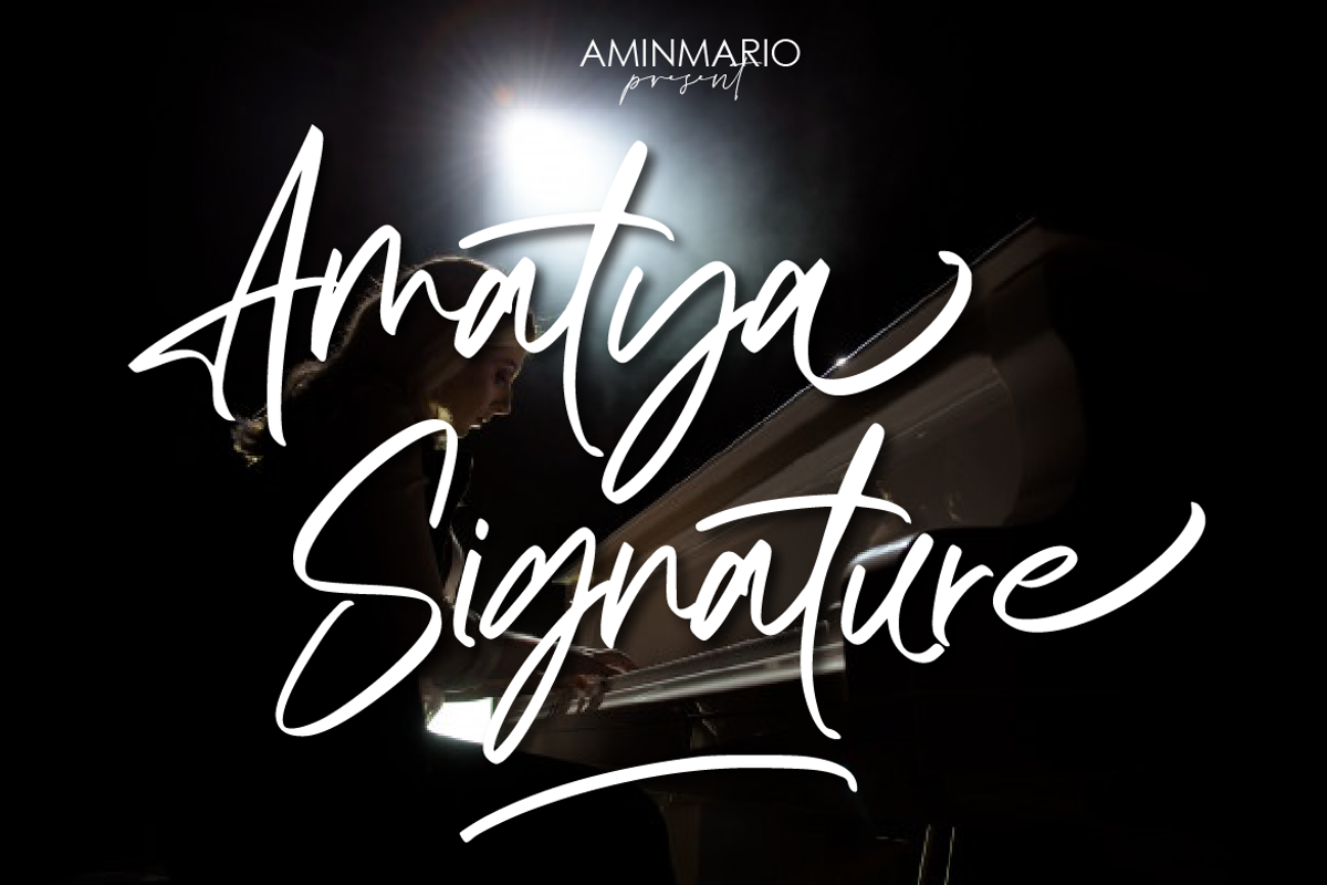 Amatya Signature, a Script Font by AMINMARIO (Photo 1 of 16)