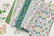 Whimsical garden clipart & pattern, a Graphic by Cozy pattern shop (Thumbnail 7 of 7)