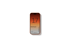 Iphone 17 Pro Mockup Top View, an iPhone Mockup by INDERNEILk