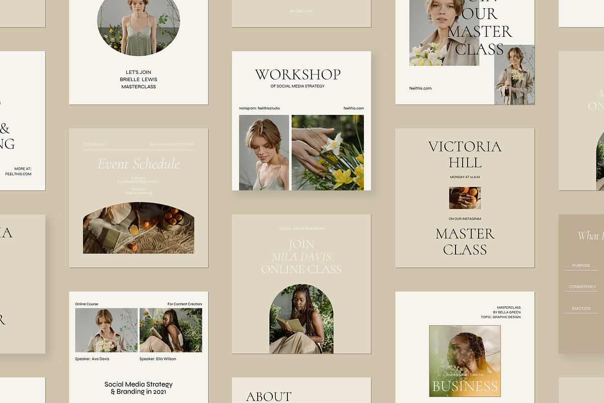 Muse Social Media Pack Canva, a Social Media Template by Feel This (Photo 15 of 32)