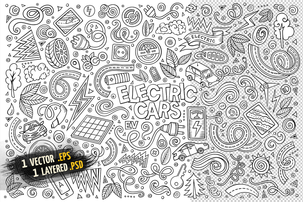 Electric Cars Objects Set, an Object Graphic by BALABOLKA (Photo 3 of 4)