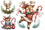 Cute Christmas Reindeer Clipart, an Illustration by DreamPrint404 (Thumbnail 4 of 5)