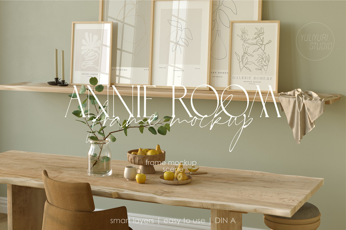ANNIE ROOM | Interior Frame Mockup, a Household Mockup by yuliyuri.studio (Photo 1 of 20)