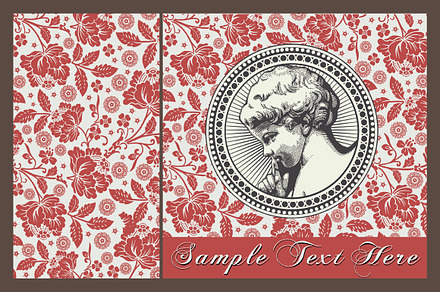 Angel boy child Flowers card Wedding, a Person Illustration by Vintage