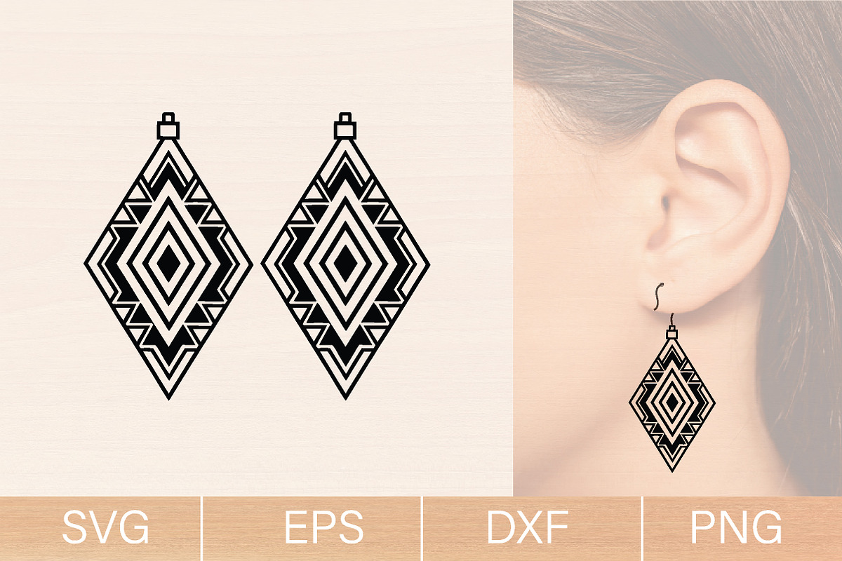 Trendy Earrings Laser Cut Svg bundle, an Object Graphic by jannatulpakhi (Photo 2 of 13)