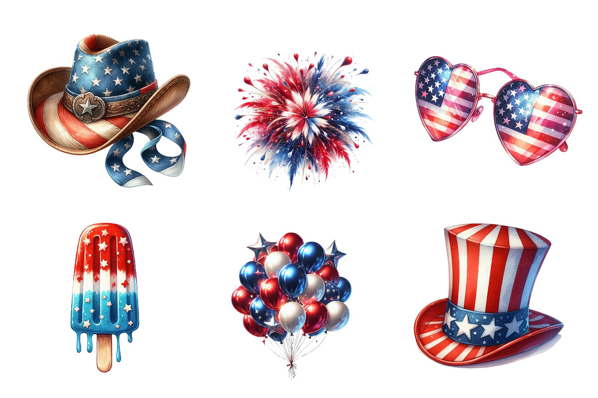 4th of July Sublimation Clipart, an Illustration by CreationArt (Photo 3 of 5)