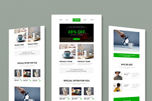Modern Promotional Email Newsletter, an UI Kit Template by MightyDesign