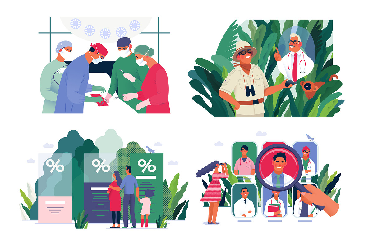 Part 2 Medical website illustrations, a Healthcare Illustration by Grivina's shop (Photo 7 of 37)