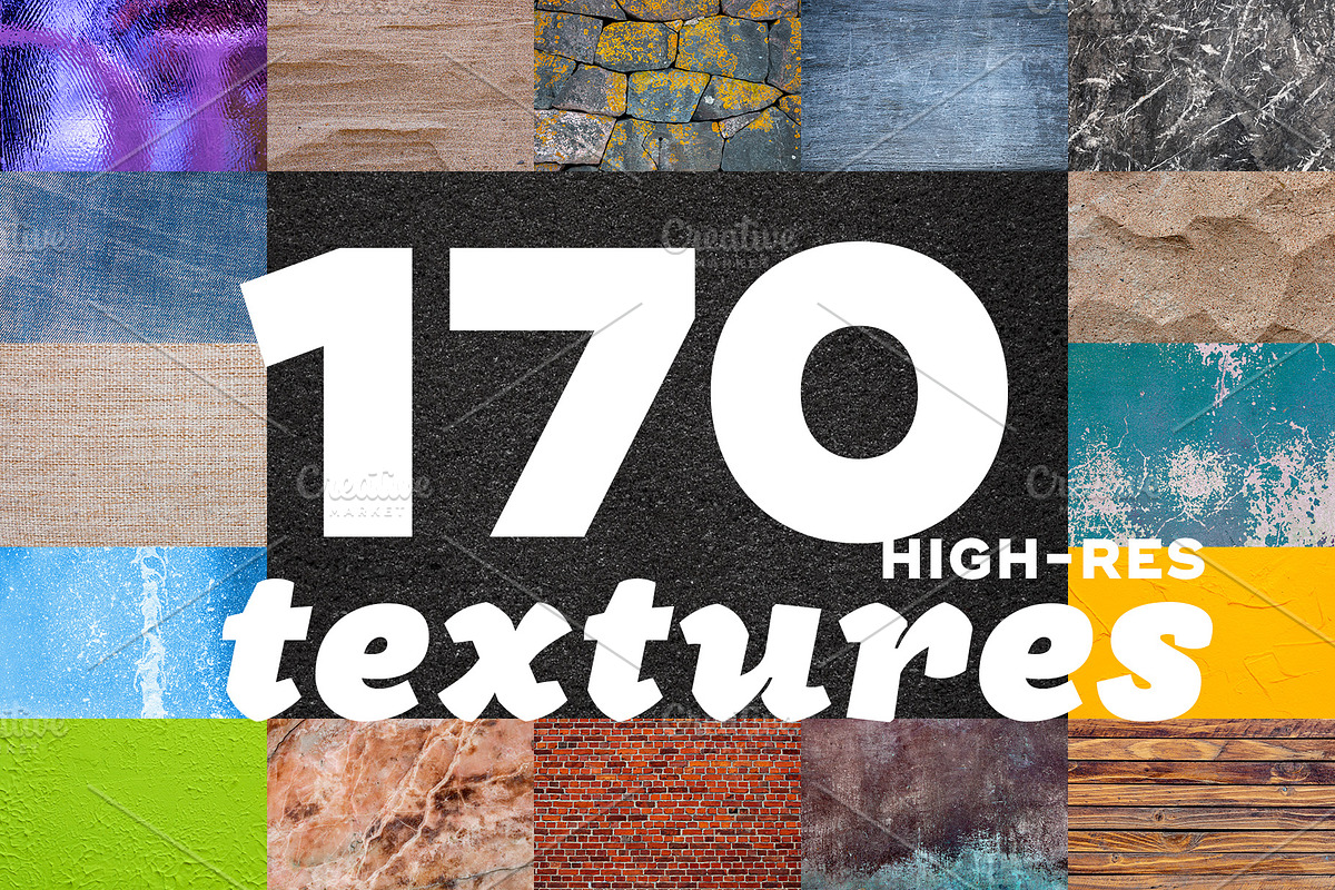 170 Textures Mega Pack, a Texture Graphic by yurlick (Photo 1 of 9)