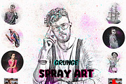 Grunge Spray Art Photoshop Action, an Action Add-On by Studio Retouch (Thumbnail 1 of 18)