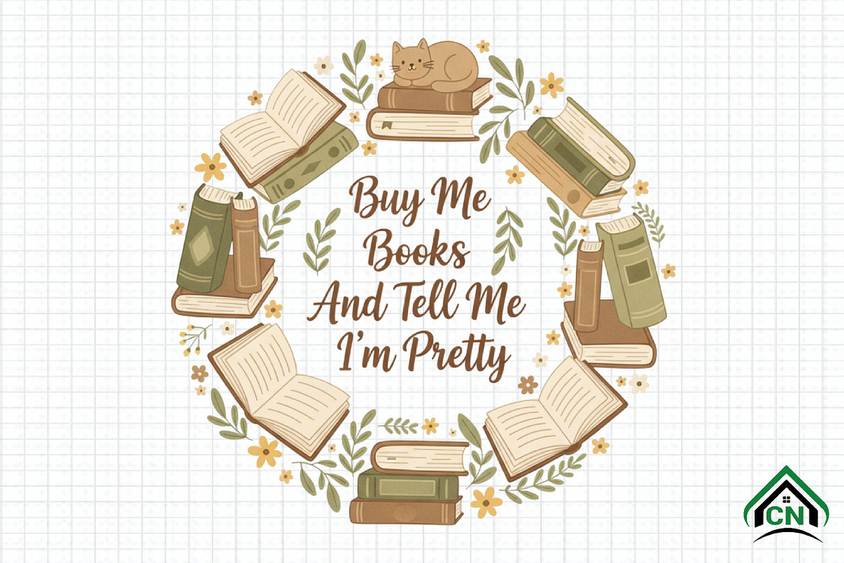 Buy Me Books Tell Me I'm Pretty PNG, an Illustration by Craft Nest (Photo 1 of 6)
