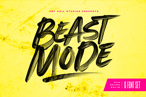 Beast Mode SVG Brush Font