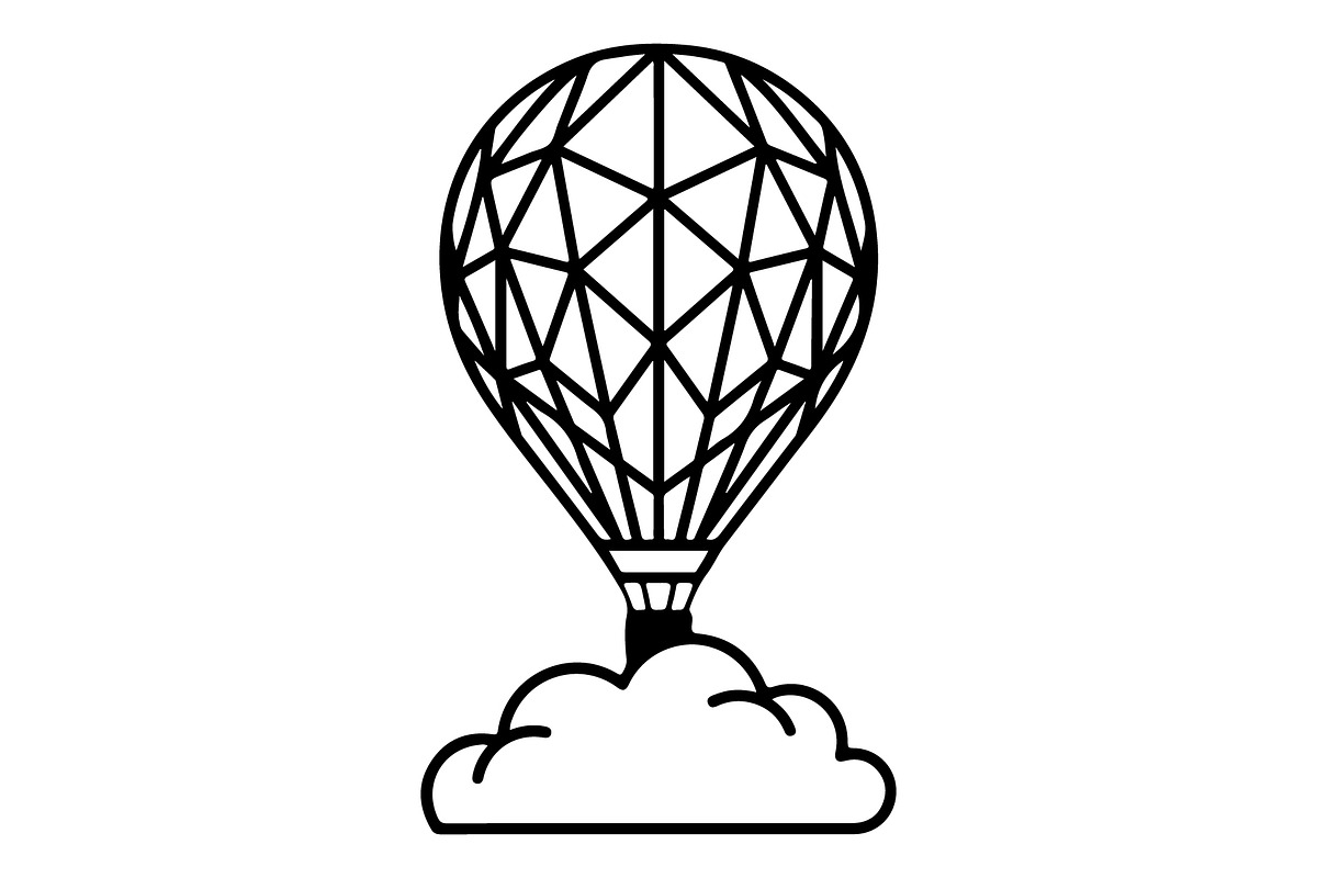 Hot Air Balloon Silhouette Bundle, an Object Illustration by Gaye Art (Photo 26 of 31)