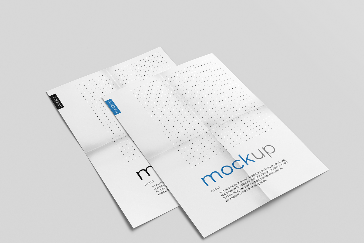 Creased Paper Mockup, a Print Template by KIPET (Photo 5 of 11)