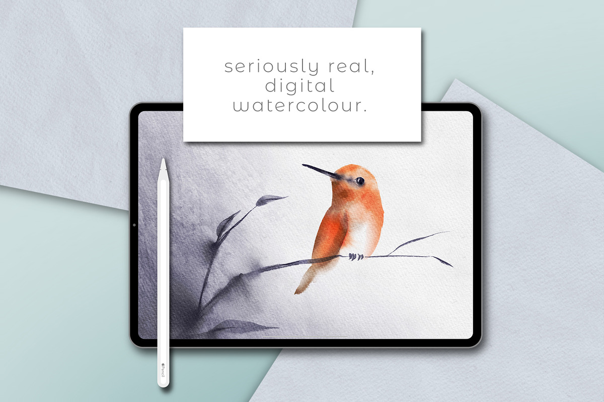 EVERYTHING WATERCOLOUR for Procreate, a Brush Add-On by UPROOT (Photo 8 of 22)