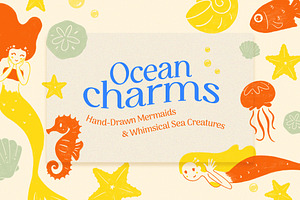 Ocean Charms Clip Art & Patterns, a Graphic by madeillus