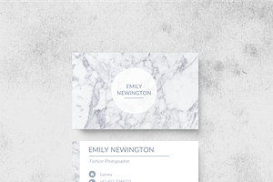 Marble Resume Template Business Card