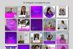 Purple & Pink Instagram Templates