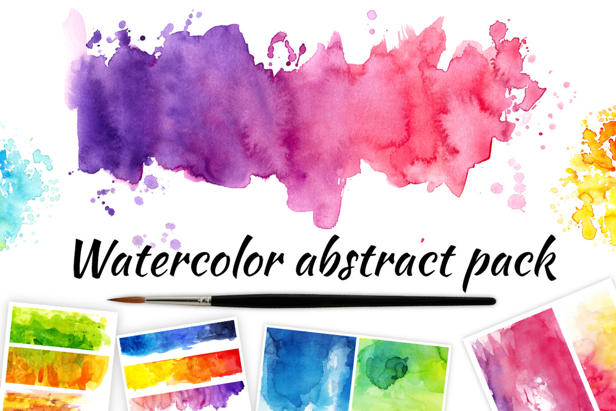 Watercolor abstract pack, a Texture Graphic by Nicolai-works (Photo 1 of 4)