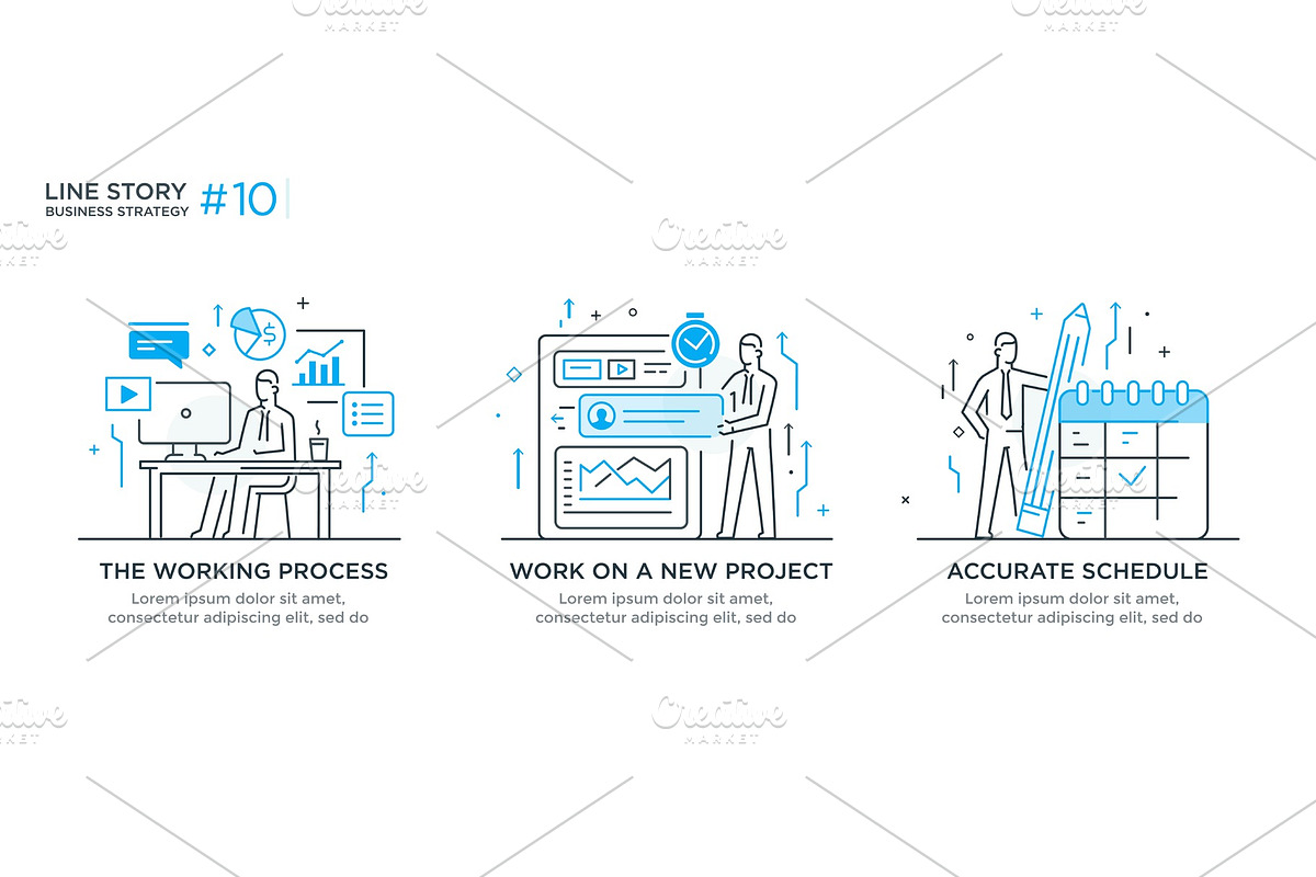 Set of illustrations concept with, a Finance Illustration by turbodesign