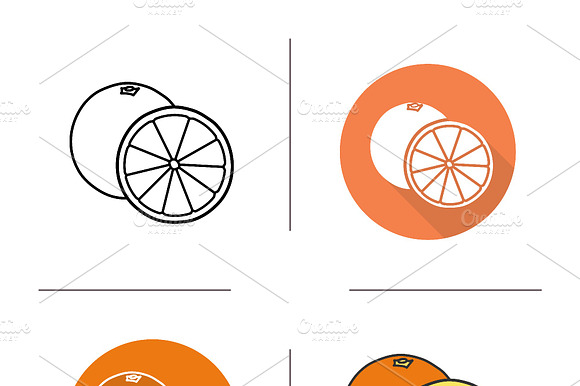 Orange Icons. Vector