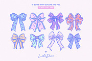 Charming Bows, Patterns & Templates, an Object Graphic by Leila Divine (Thumbnail 10 of 20)
