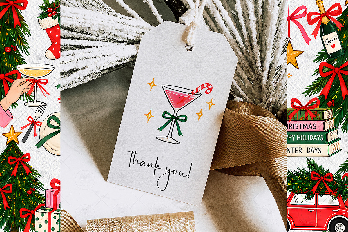 Christmas Party Clipart, a Decorative Illustration by BigCakeBee (Photo 3 of 3)