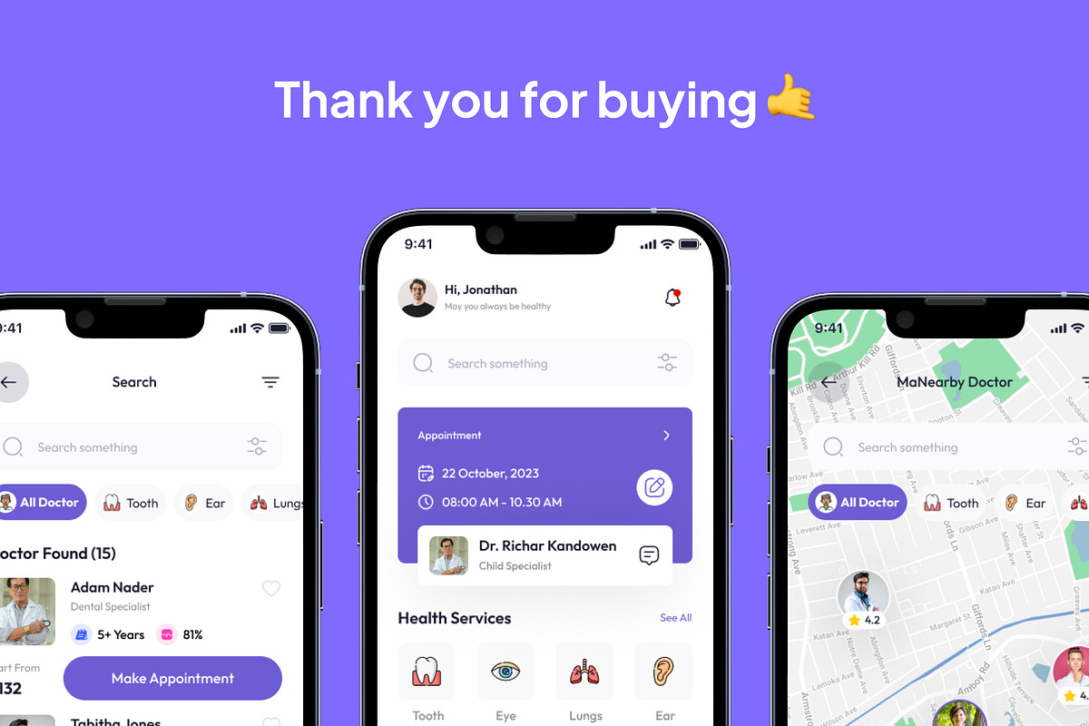 Healthyup - Medical & Health App Ui, an UI Kit Template by Minialis (Photo 6 of 6)