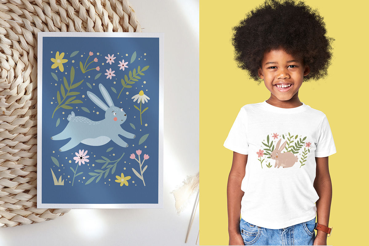 Easter Bunny Clipart, a Seasonal Illustration by Nadezhda Mikhailova (Photo 8 of 11)