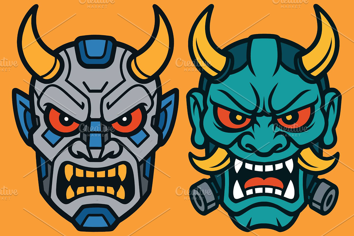 Hannya Oni Masks, a Person Illustration by Deezguizer (Photo 3 of 5)