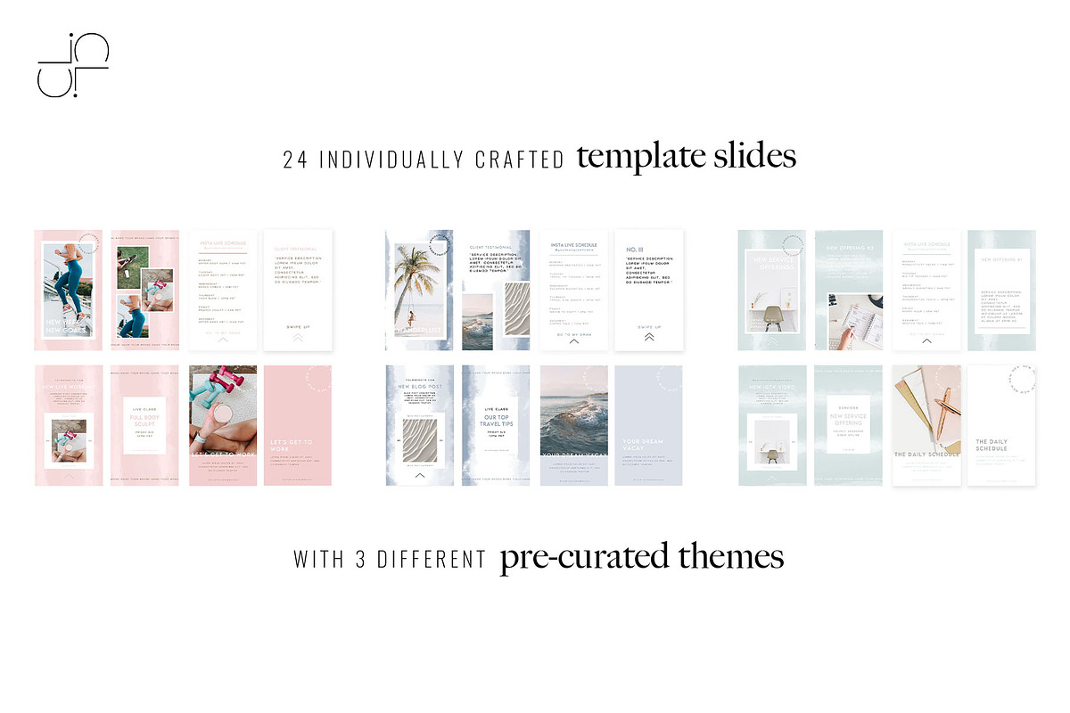 Tie Dye Instagram Template on Canva, a Social Media Template by Chloe Leonard Studio (Photo 3 of 7)