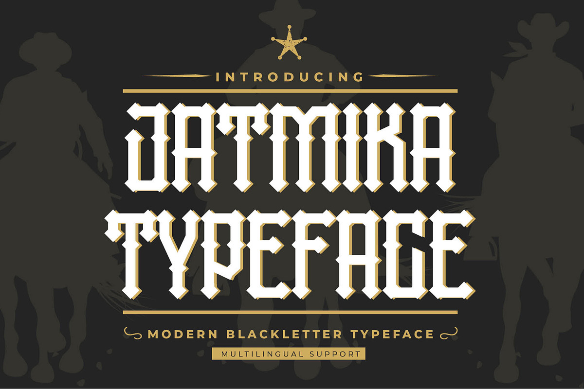 Jatmika Typeface - Blackletter Typef, a Serif Font by Gassstype (Photo 1 of 8)