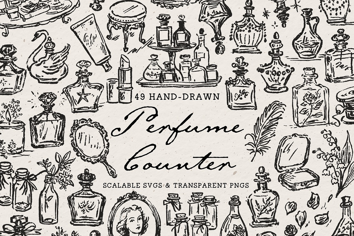 Perfume Clipart, Vanity Vector Art, an Object Illustration by The October Creative (Photo 1 of 12)