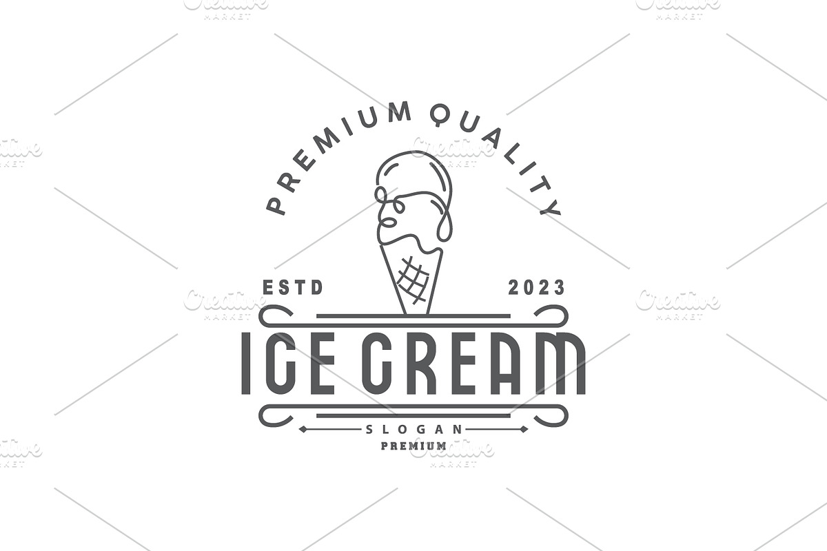 Ice Cream Logo, Vector Fresh Sweet, a Branding & Logo Template by Maylianaw28
