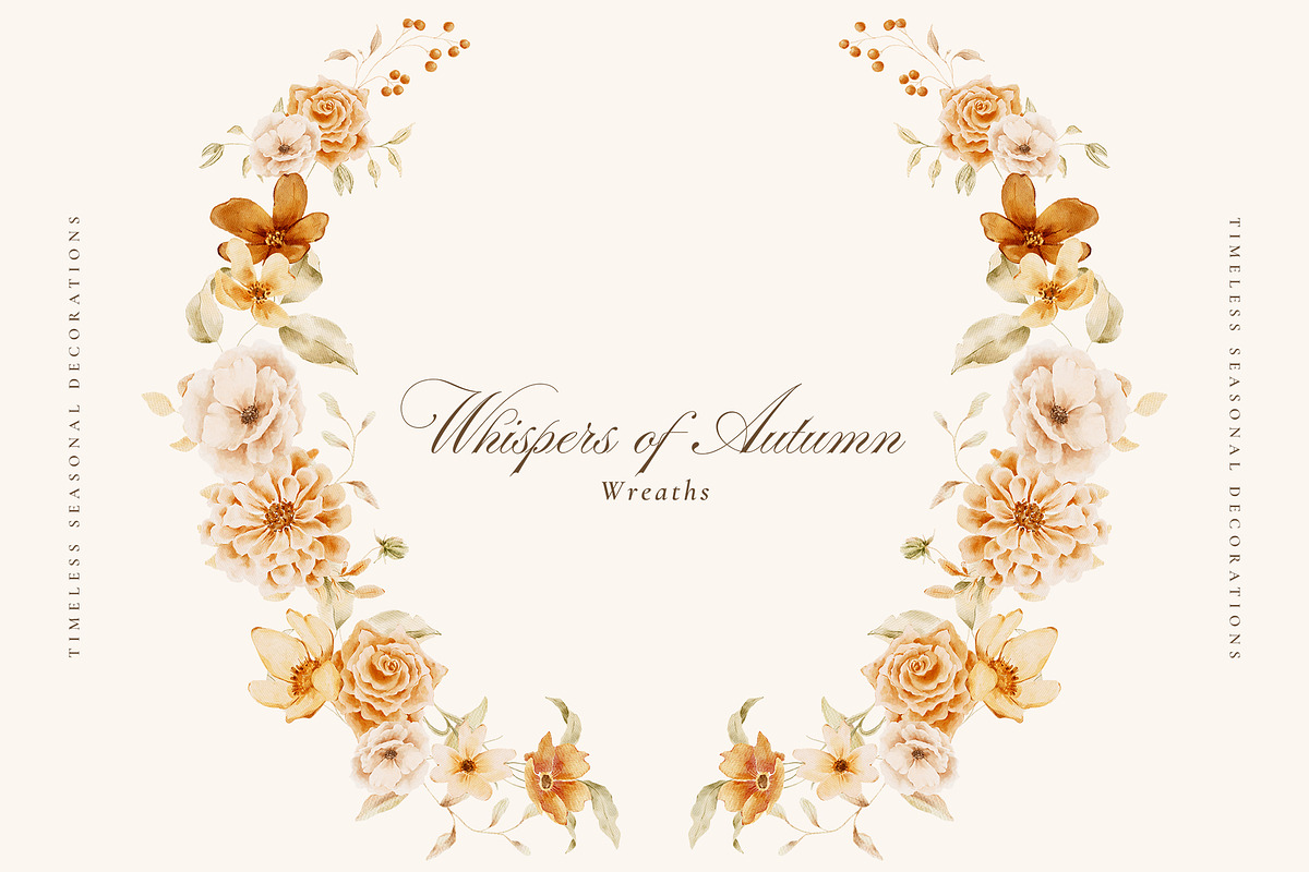 Autumn Watercolor Florals & Pumpkins, a Seasonal Illustration by Altea Design Studio (Photo 12 of 21)