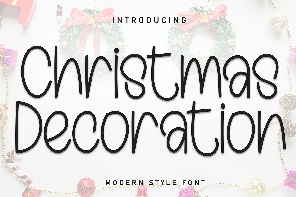Christmas Decoration | Script Font, a Script Font by Scratchones (Photo 1 of 8)