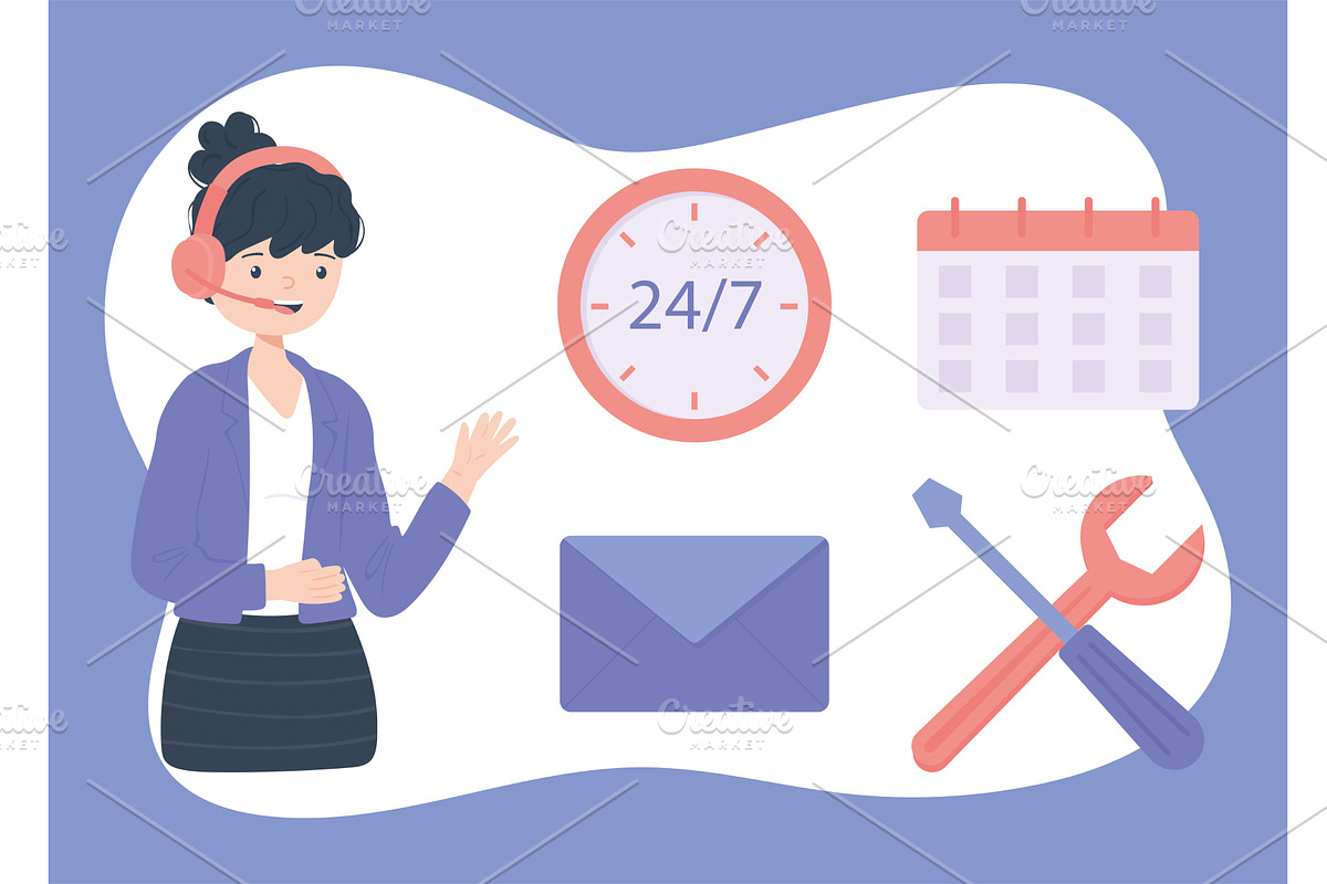 support help and assistance, a Person Illustration by studiogstock