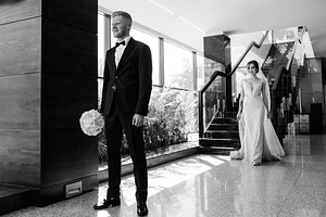 first meeting of the bride and groom