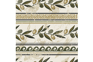 Seamless pattern with olives, an Illustration by Toltemara