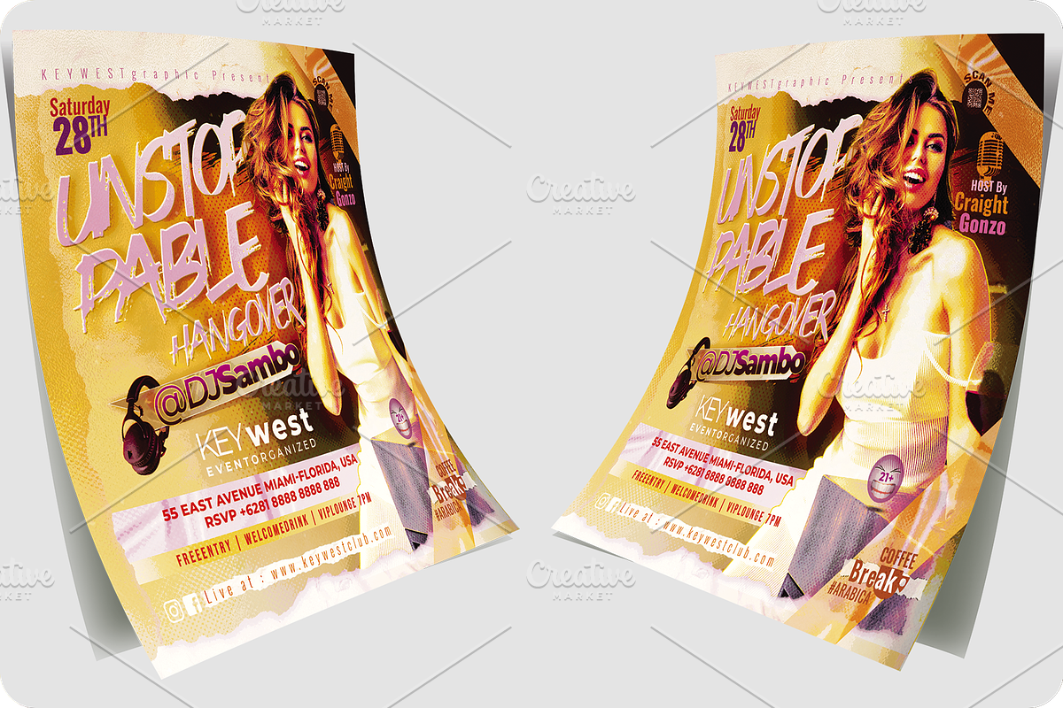 Unstoppable Party Flyer, a Flyer Template by regalDRAW (Photo 2 of 2)