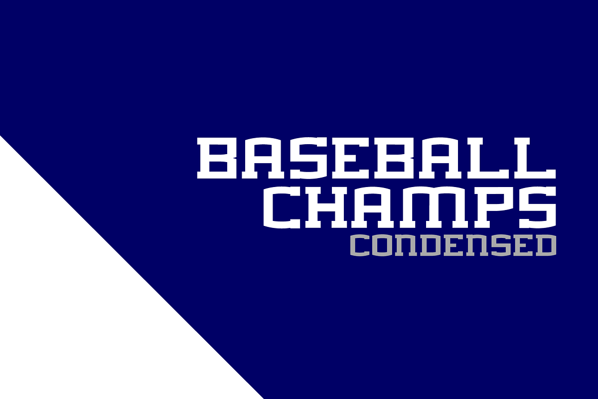 BASEBALL CHAMPS FONT FAMILY preview 4