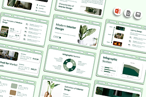 Modern Interior - PowerPoint, a Presentation Template by Iqsiart Studio