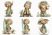 Summer Funny Grandma Clipart, an Illustration by Craft Nest (Thumbnail 3 of 12)