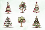 Whimsical Christmas Tree Clipart, an Illustration by Creative Art (Thumbnail 9 of 11)