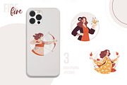 Zodiac Girls Illustration set, a Person Illustration by Frizenasya (Thumbnail 3 of 10)