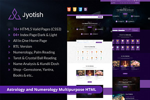 Jyotish - Astrology HTML Template