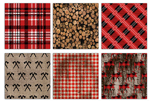 Lumberjack Seamless Digital Paper